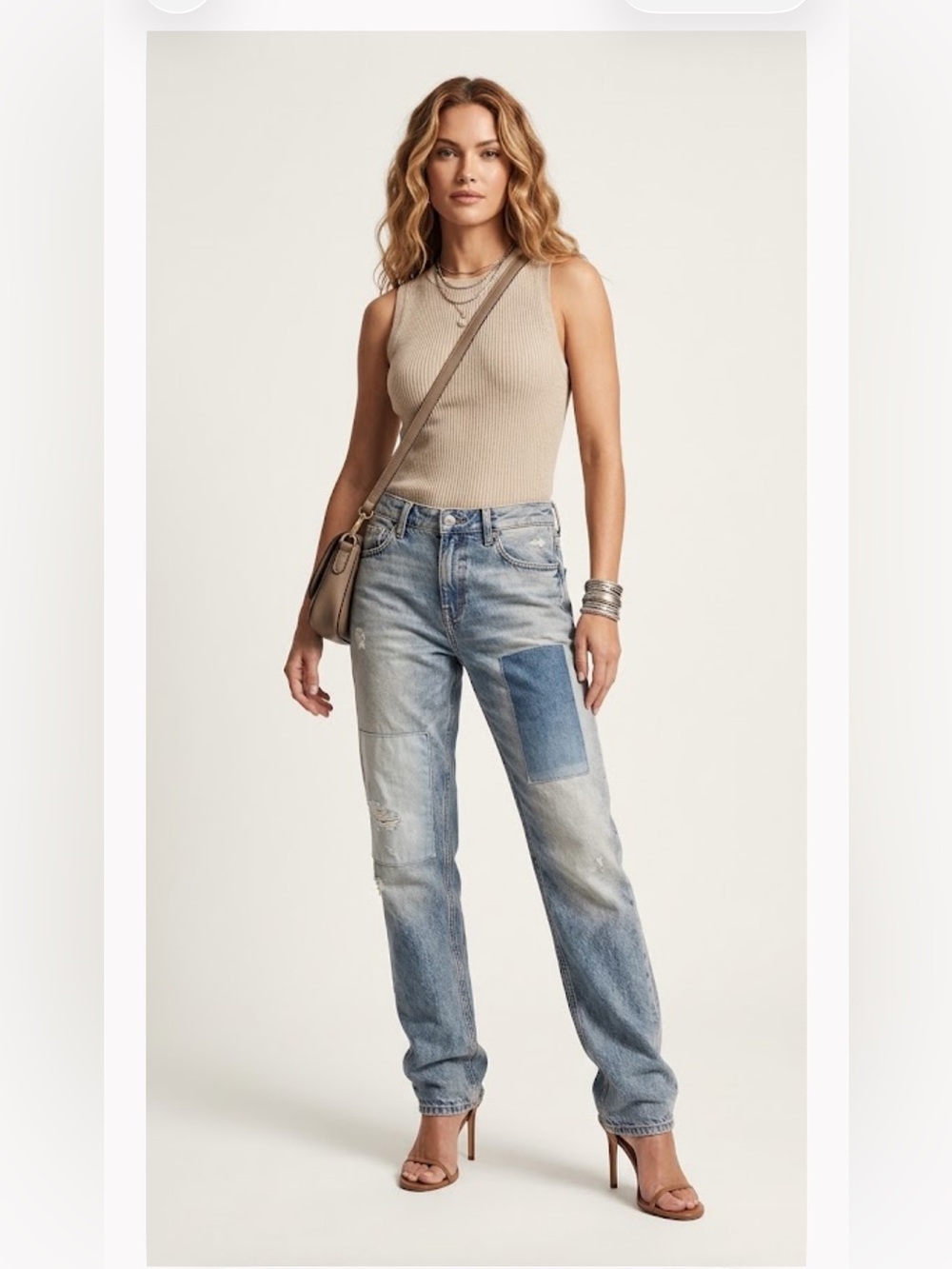 Banana Republic Straight Patchwork Boyfriend Jeans